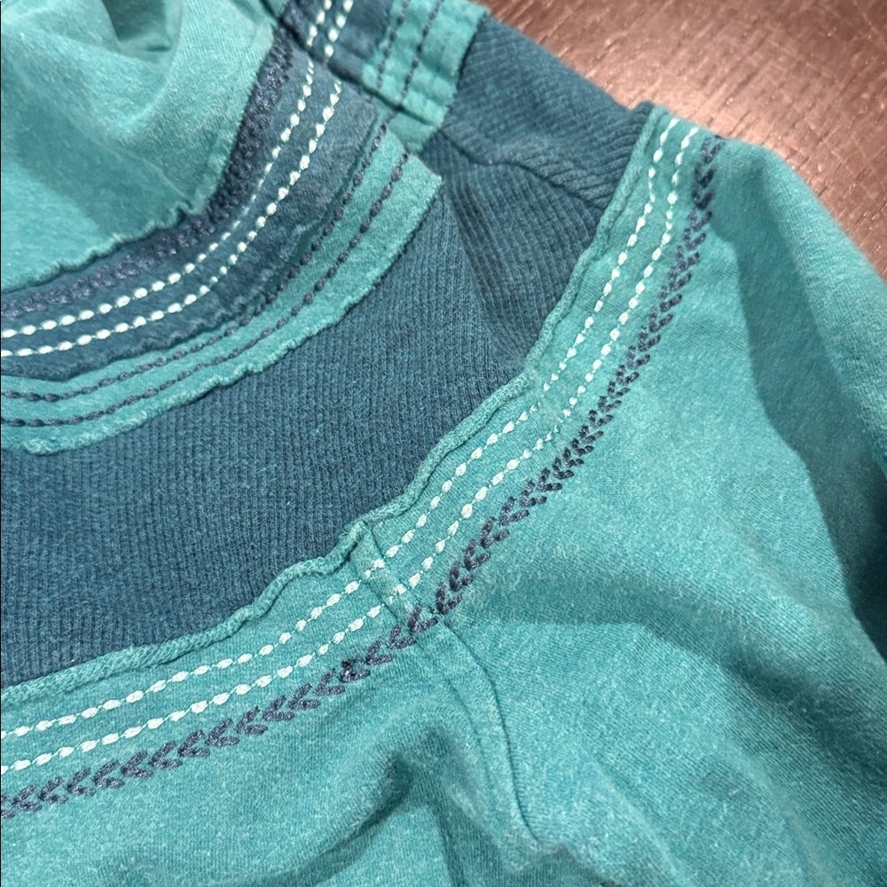 Womens Lululemon Teal Zip-Up Hoodie Sweatshirt blue top athletic medium - Picture 3 of 5